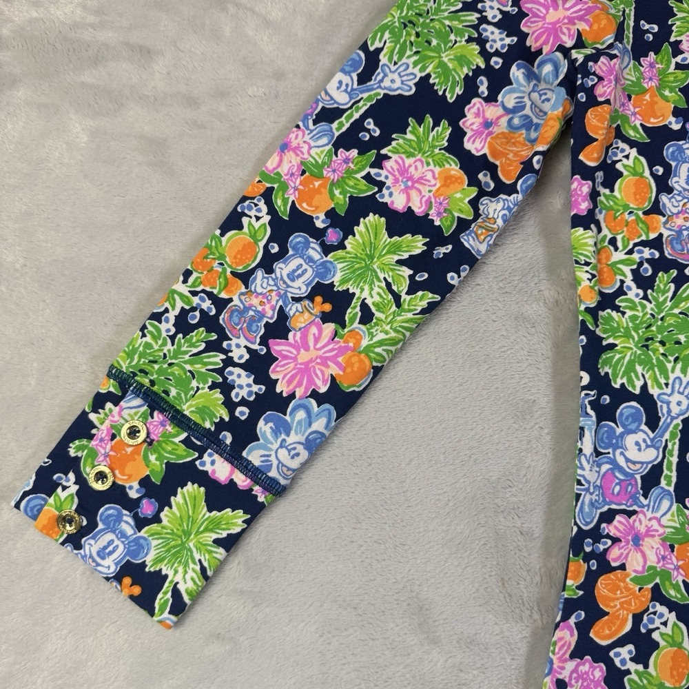 Disney X Lilly Pulitzer Dress XS Mickey & Minnie Mouse Long Sleeve Tropical - Picture 6 of 14